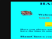 Tablet Screenshot of hamclass.net